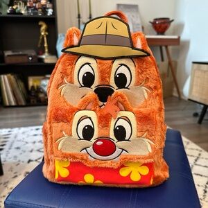 Disney Loungefly Chip & Dale Rescue Rangers Mini Backpack Exclusive Fuzzy